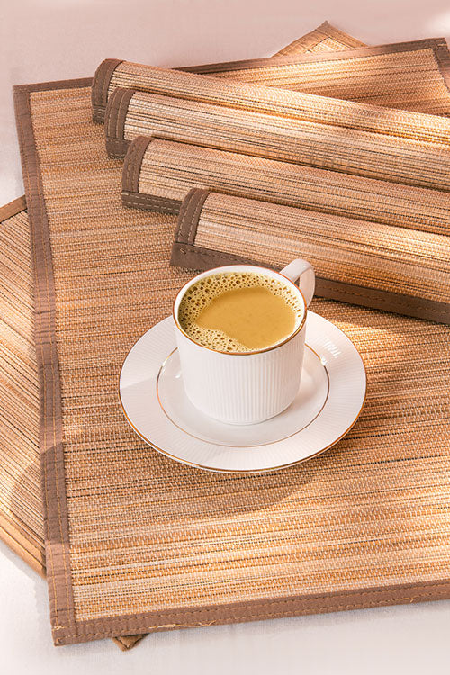 Bamboo Place Mats Plain Natural (Set of 6)