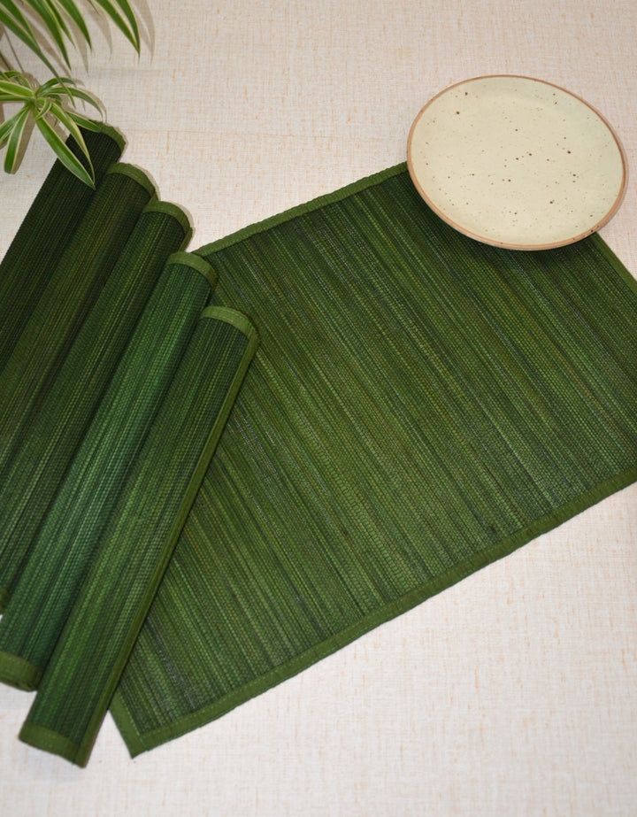 Bamboo Plain Placemats Seaweed (Set of 6)