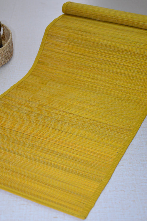Bamboo Table Runner Plain Mustard (Medium)