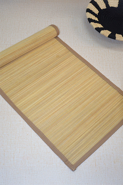 Bamboo Table Runner Plain Medium Natural
