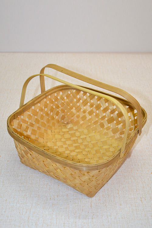 Bamboo Gift Basket Square Natural (Small)