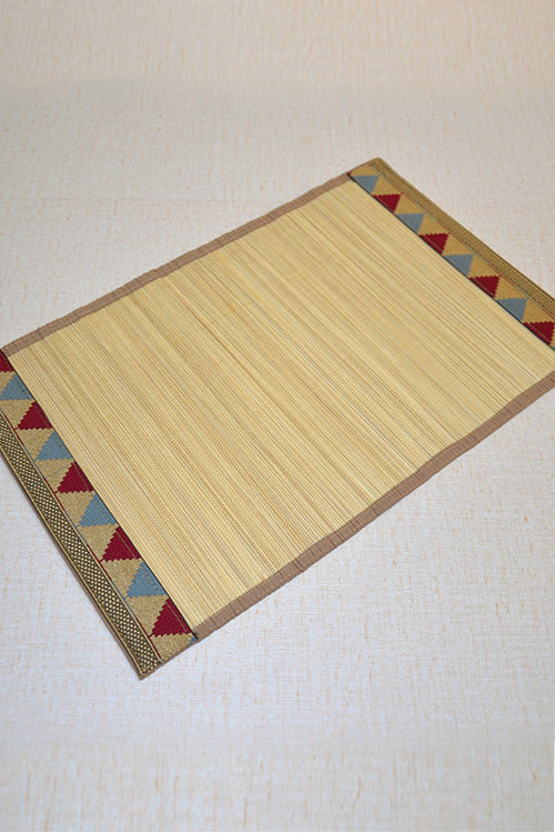 Bamboo Place Mats Brocade Natural (Set of 6)