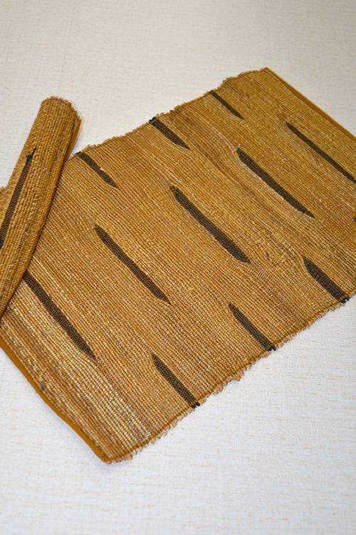 Banana Fibre Place Mats Beige Black (Set of 2)