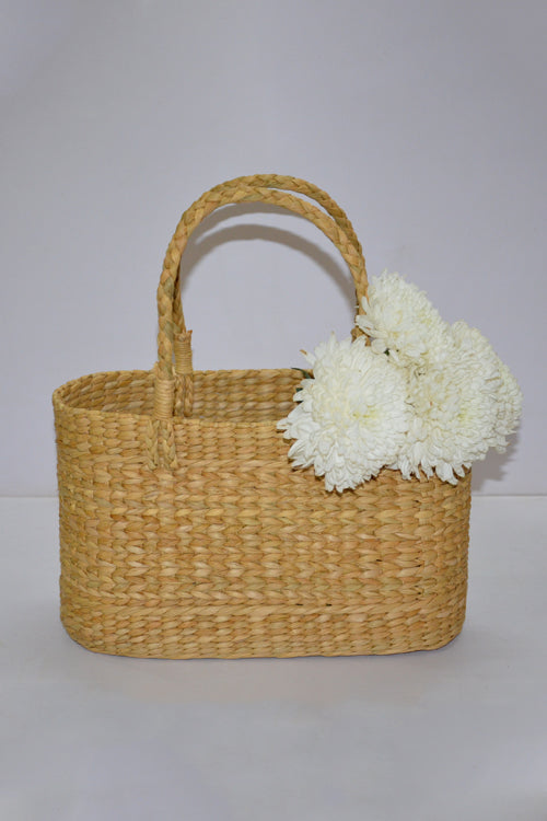 Kauna Oval Basket Bag Natural