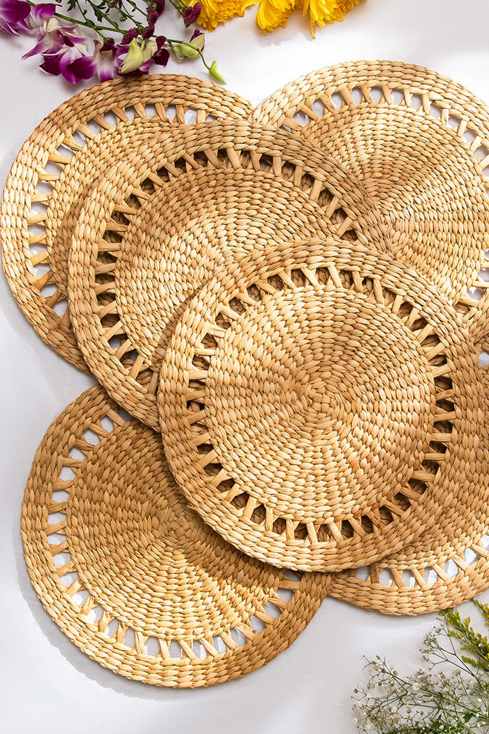 Kauna Round Placemats Natural (Set of 2)