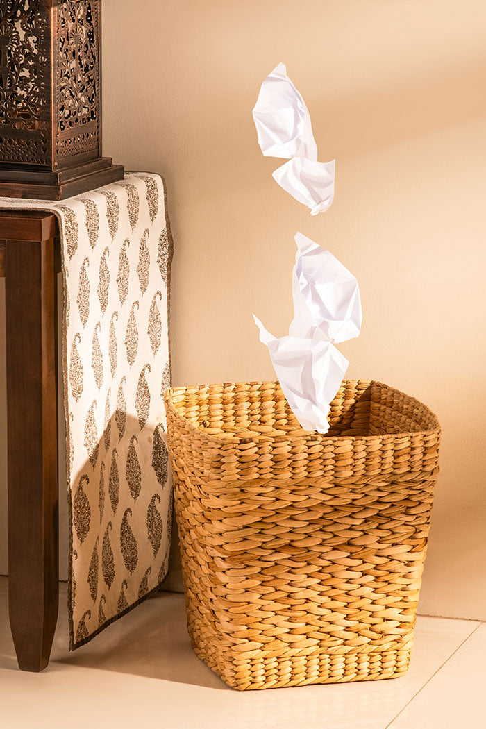 Kauna Waste Paper Basket Bin Natural