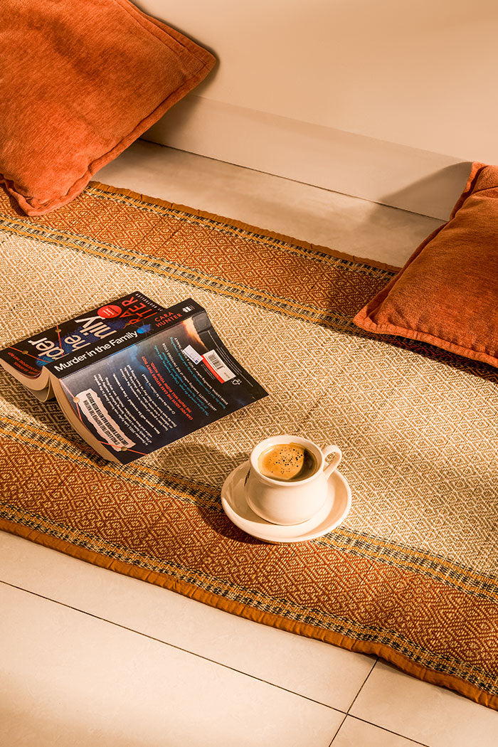 Madurkathi Floor Mat Mustard Natural (2ft x 5ft)