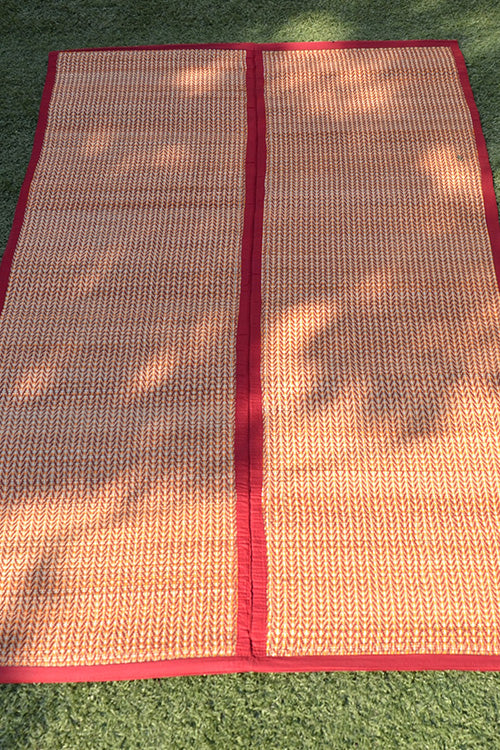 Madurkathi Floor Mat Maroon (3ftx5ft)