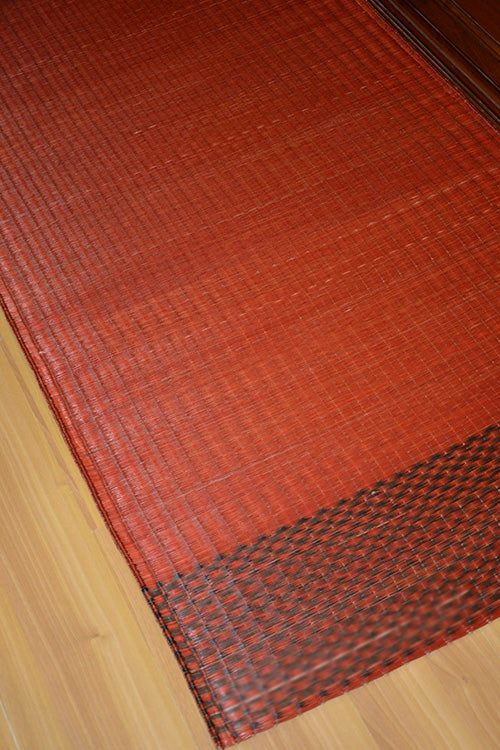 Madurkathi Plain Floor Mat Red Charcoal (3ft x 6ft)