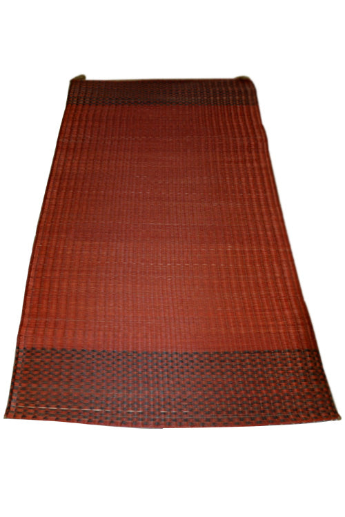 Madurkathi Plain Floor Mat Red Charcoal (3ft x 6ft)