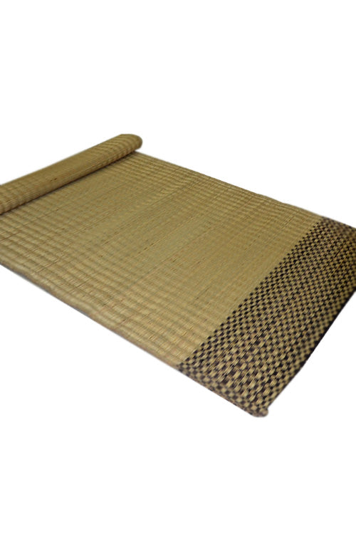 Madurkathi Plain Floor Mat Natural Charcoal (3ft x 6ft)