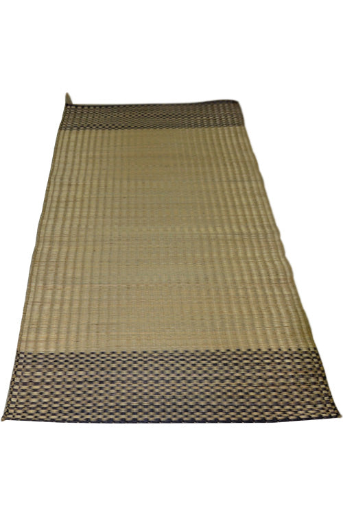 Madurkathi Plain Floor Mat Natural Charcoal (3ft x 6ft)