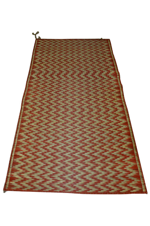 Madurkathi Chevron Floor Mat Rust Natural (3ft x 6ft)