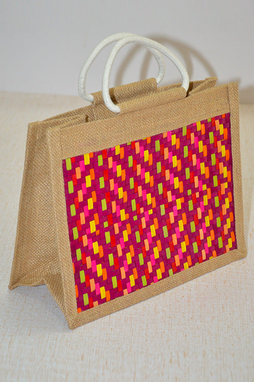 Palm Leaf and Jute Bag Small (Assorted)