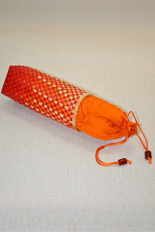 Palm Leaf Wine & Champagne Bottle Gift Bag (Red Orange White)