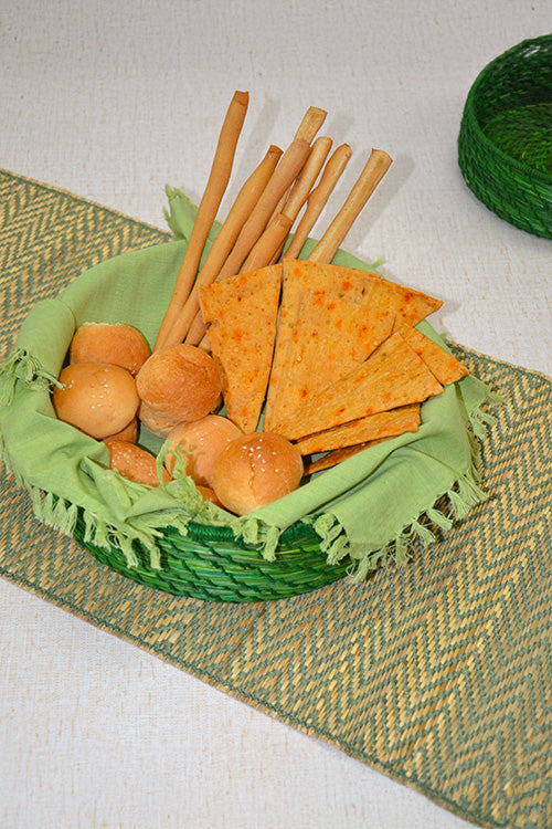 Sabai Grass & Jute Baskets Green (Set of 2)