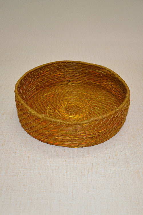 Sabai Grass & Jute Baskets Mustard (Set of 2)