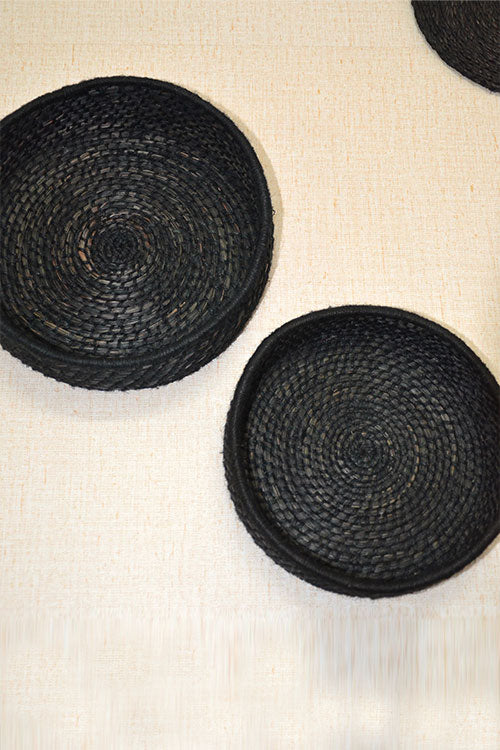 Sabai Grass & Jute Baskets Charcoal (Set of 2)