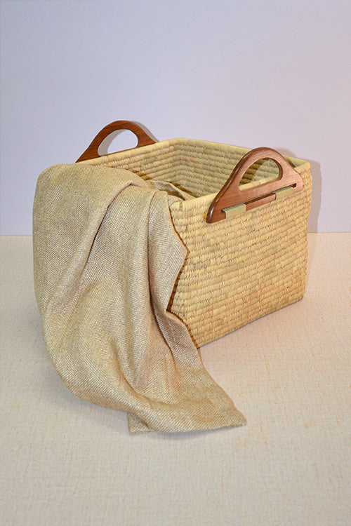 Sabai Grass & Palm Leaf Storage Basket Natural