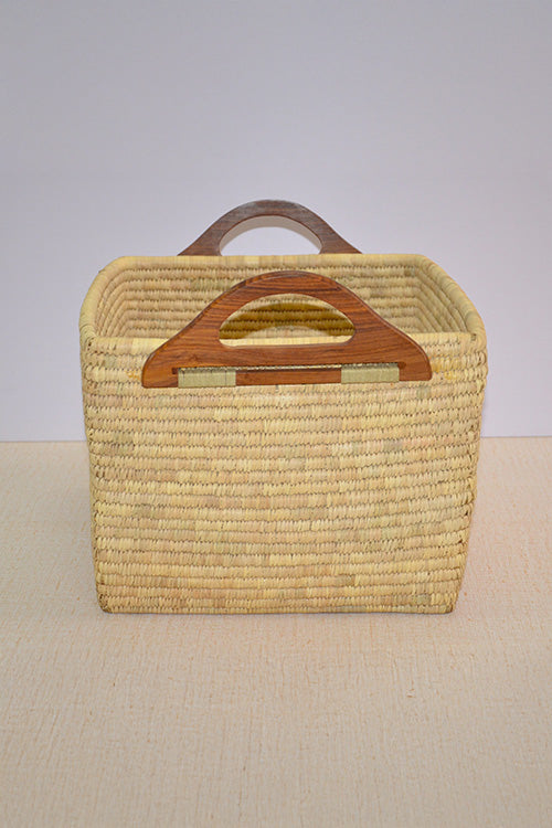 Sabai Grass & Palm Leaf Storage Basket Natural