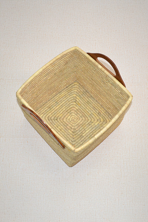 Sabai Grass & Palm Leaf Storage Basket Natural
