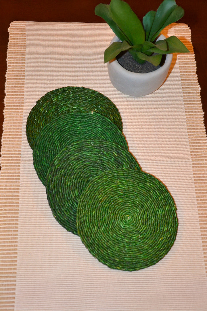 Sabai Grass Coasters Green (Set of 4 )