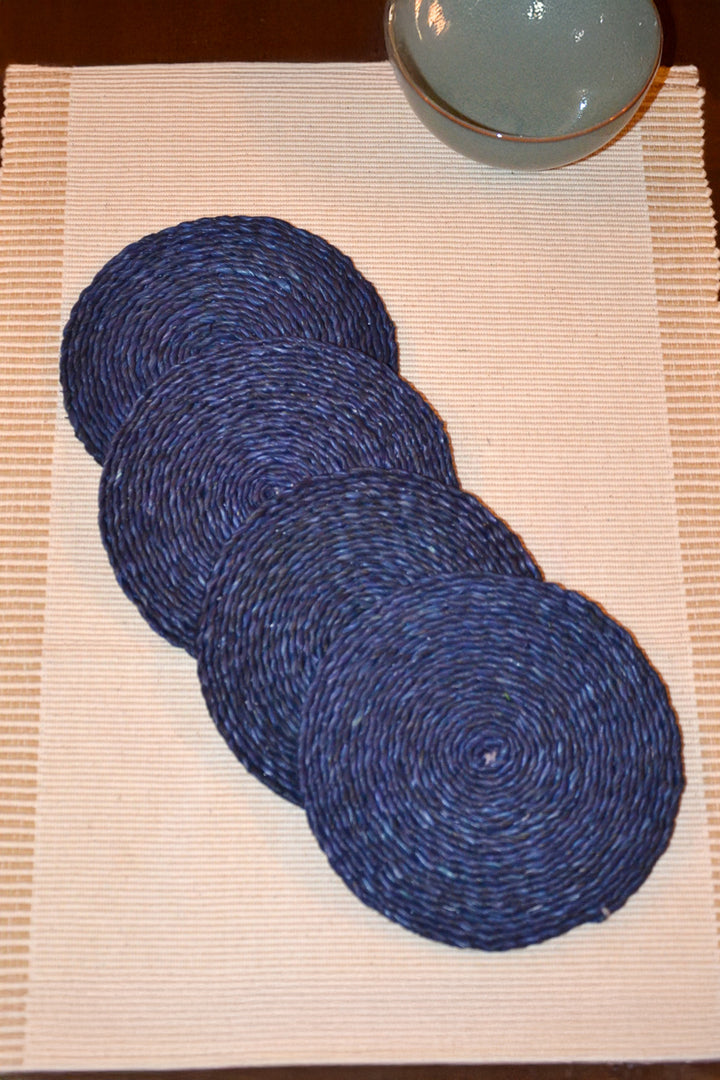 Sabai Grass Coasters Blue (Set of 4)