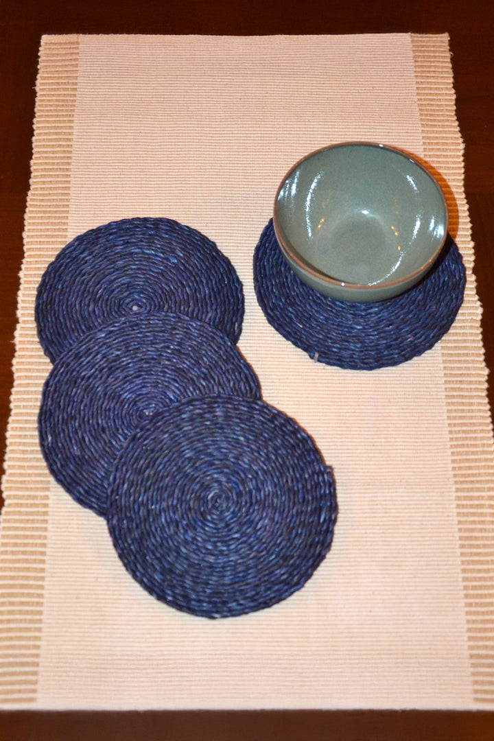 Sabai Grass Coasters Blue (Set of 4)