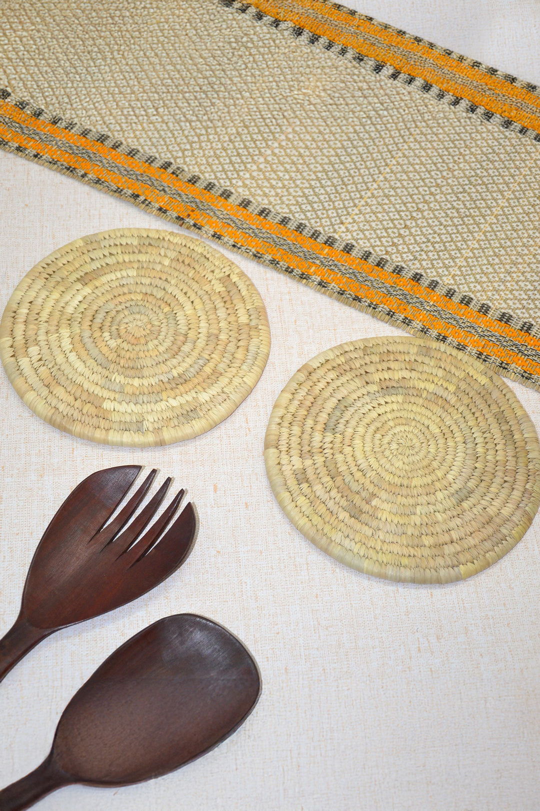 Sabai Grass & Palm Trivets Natural (Set of 2)