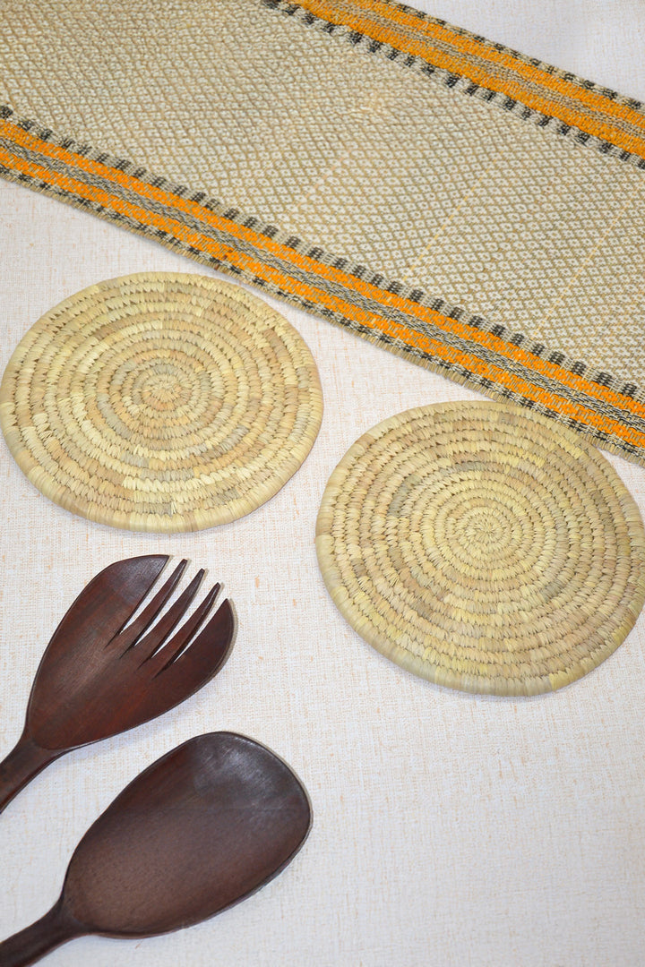 Sabai Grass & Palm Trivets Natural (Set of 2)