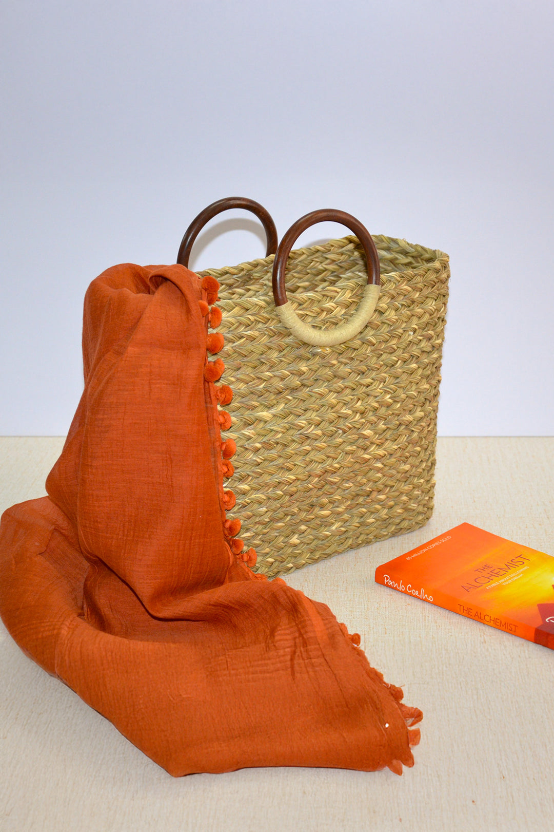 Sabai Grass Hand Basket Bag Natural