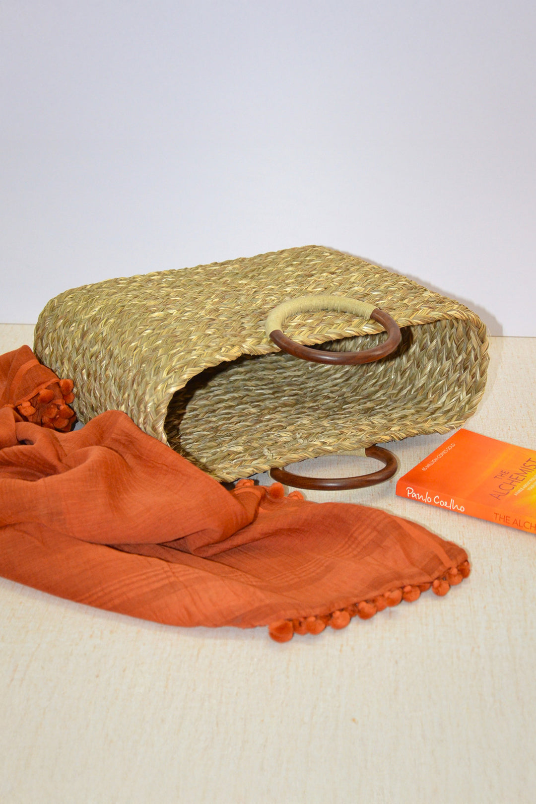 Sabai Grass Hand Basket Bag Natural