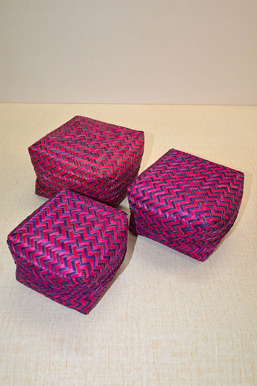 Sitalpati Gift Boxes Fuchsia Blue (Set of 3)