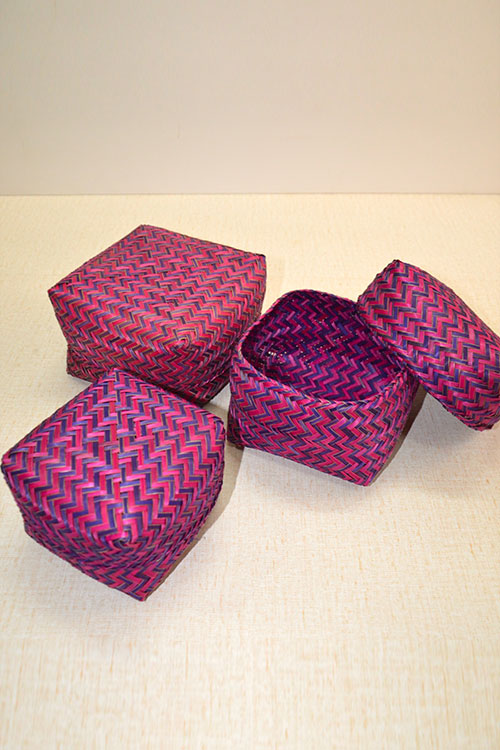 Sitalpati Gift Boxes Fuchsia Blue (Set of 3)