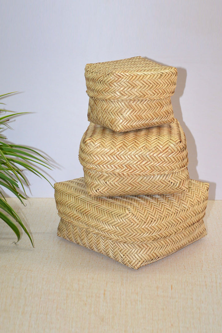 Sitalpati Gift & Utility Boxes Natural (Set of 3)