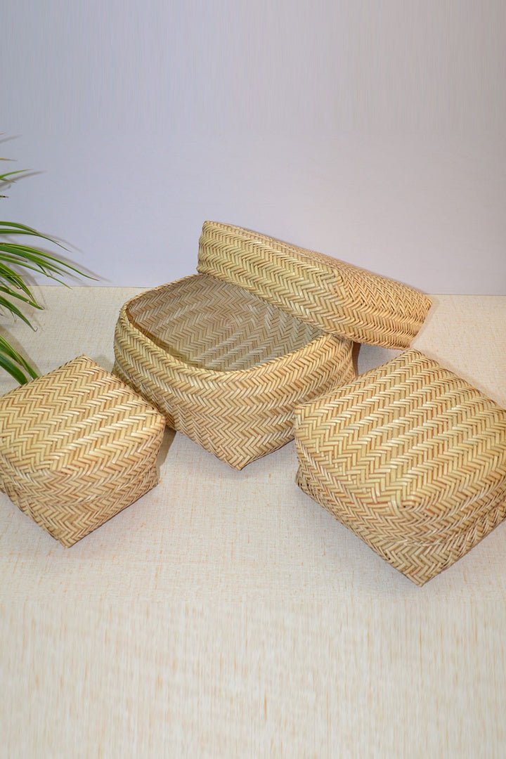 Sitalpati Gift & Utility Boxes Natural (Set of 3)