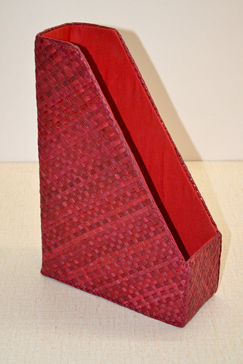 Screw Pine Magazine & File Holder Red