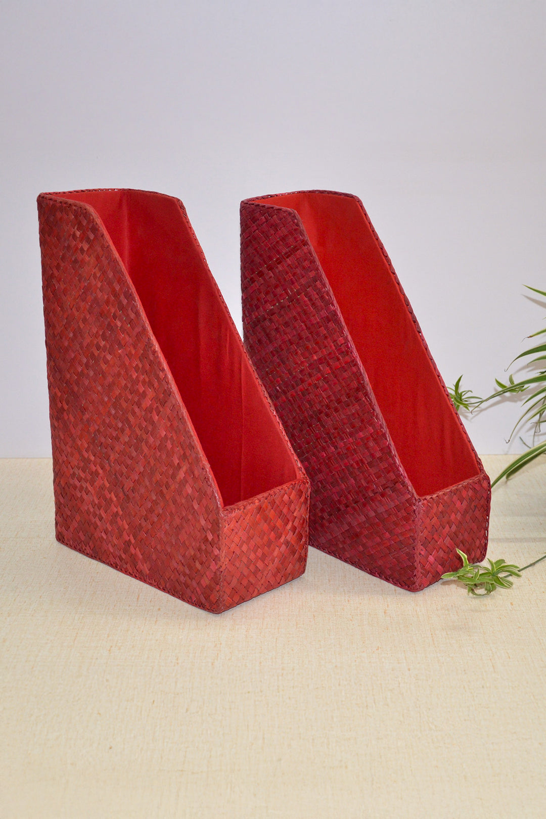 Screw Pine Magazine & File Holder Red