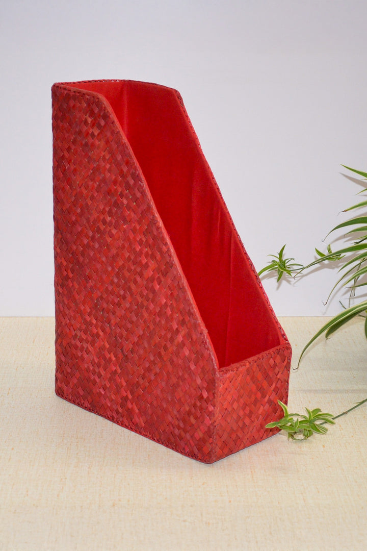 Screw Pine Magazine & File Holder Red