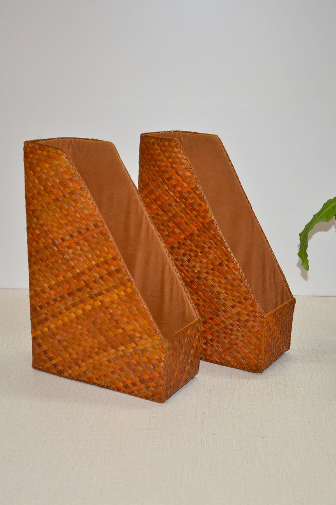 Screw Pine Magazine & File Holder Mustard
