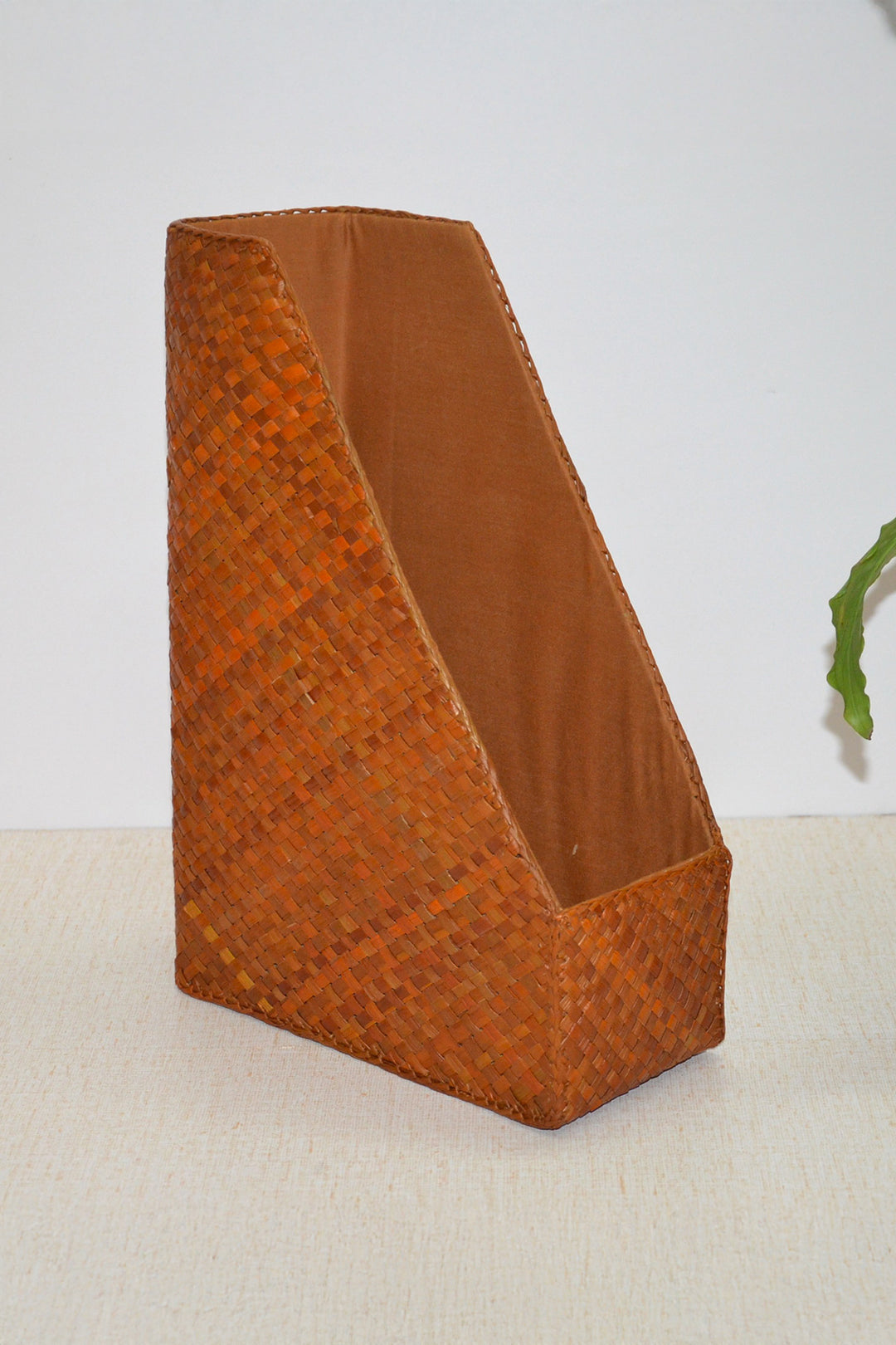 Screw Pine Magazine & File Holder Mustard