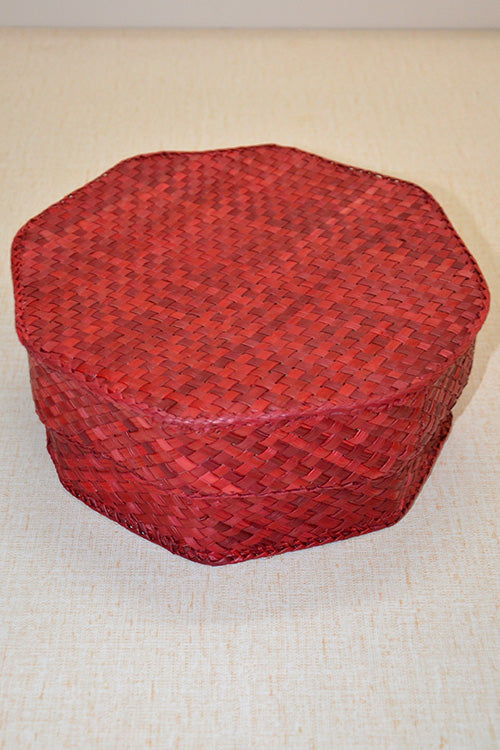Screw Pine Hexagonal Storage & Utility Box Red – Dharini