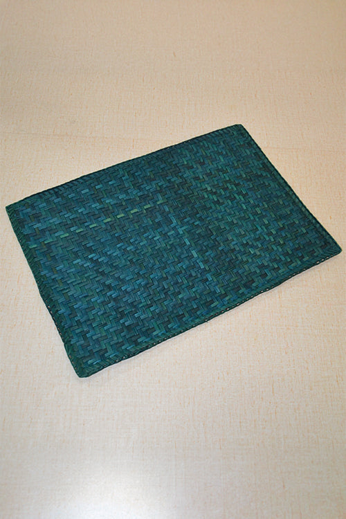 Screw Pine Rectangular Placemat Teal