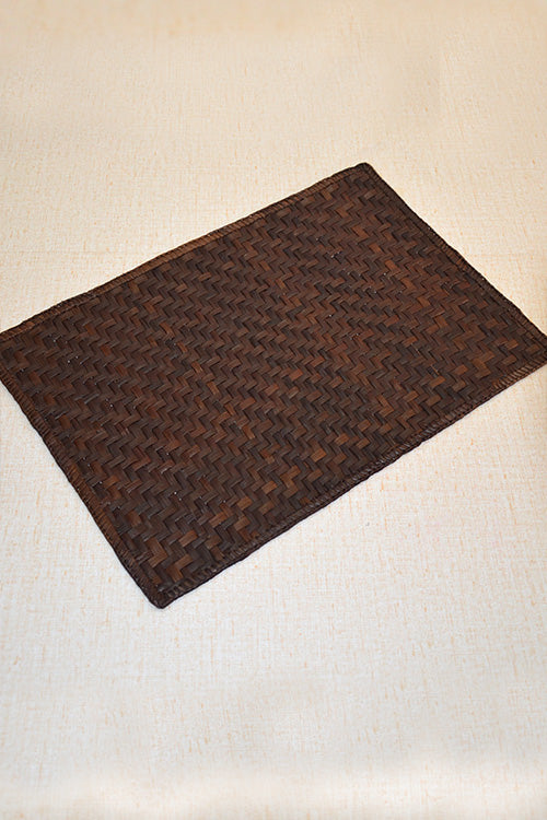 Screw Pine Rectangular Place Mat Brown