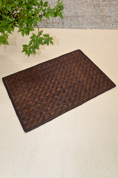 Screw Pine Rectangular Place Mat Brown