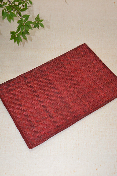 Screw Pine Rectangular Place Mat Red