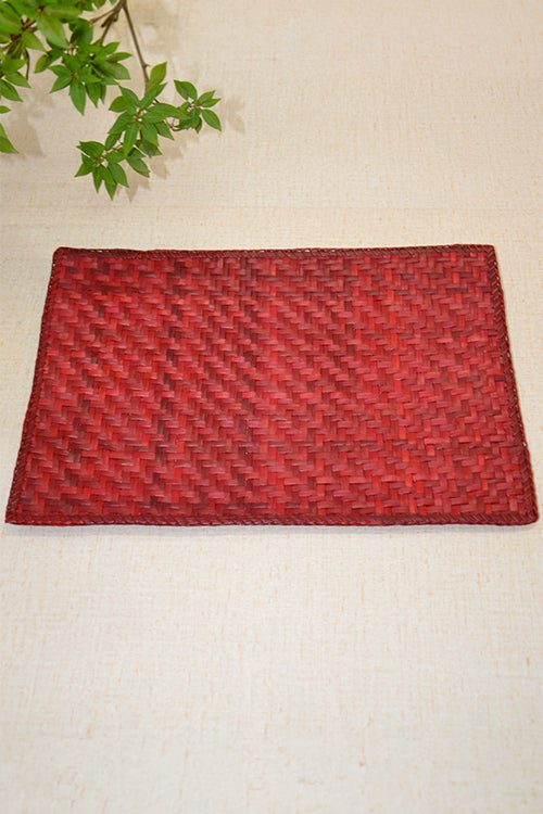 Screw Pine Rectangular Place Mat Red