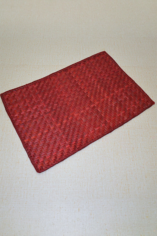 Screw Pine Rectangular Place Mat Red