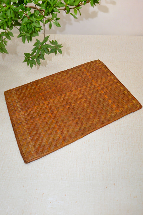 Screw Pine Rectangular Place Mat Mustard