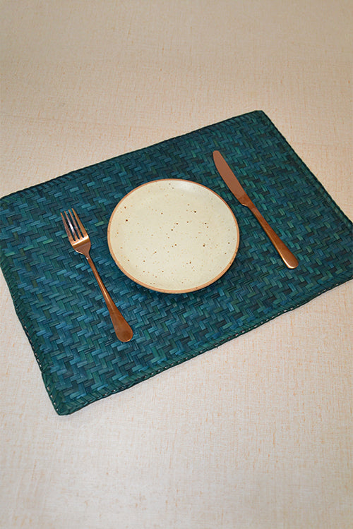 Screw Pine Rectangular Placemat Teal
